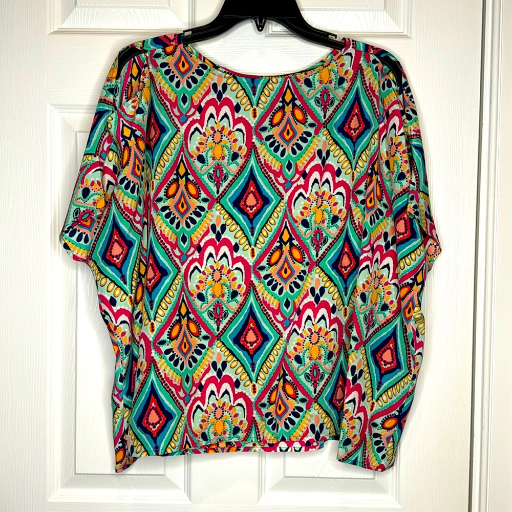 Lily Pulitzer Boxy Cold Shoulder Blouse size Small